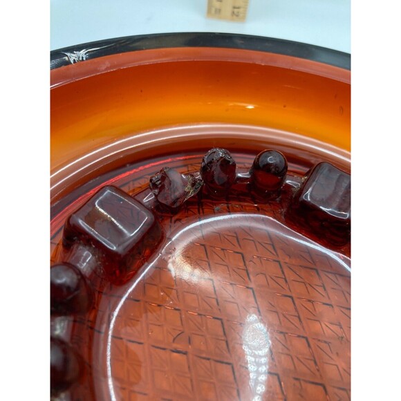 Vintage amber 8 in cigar cigarette ashtray - Picture 3 of 5